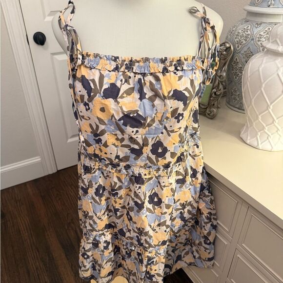 NWT RAILS CARALYN MOD FLORAL MULTI COTTON MINI DRESS size medium-A19 - Picture 4 of 6